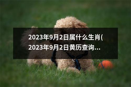 2023年9月2日属什么生肖(2023年9月2日黄历查询)